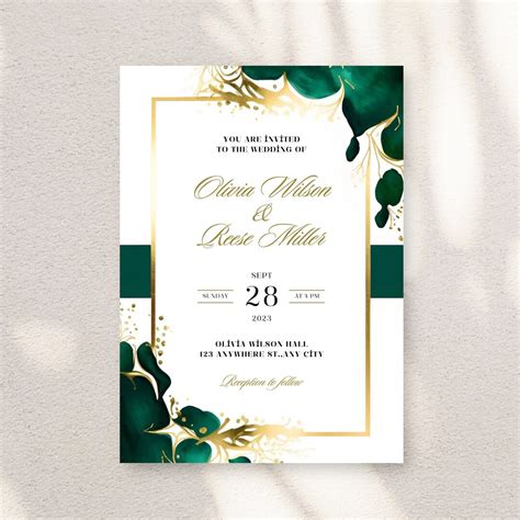 emerald green wedding invitation background|emerald and gold wedding invitations.